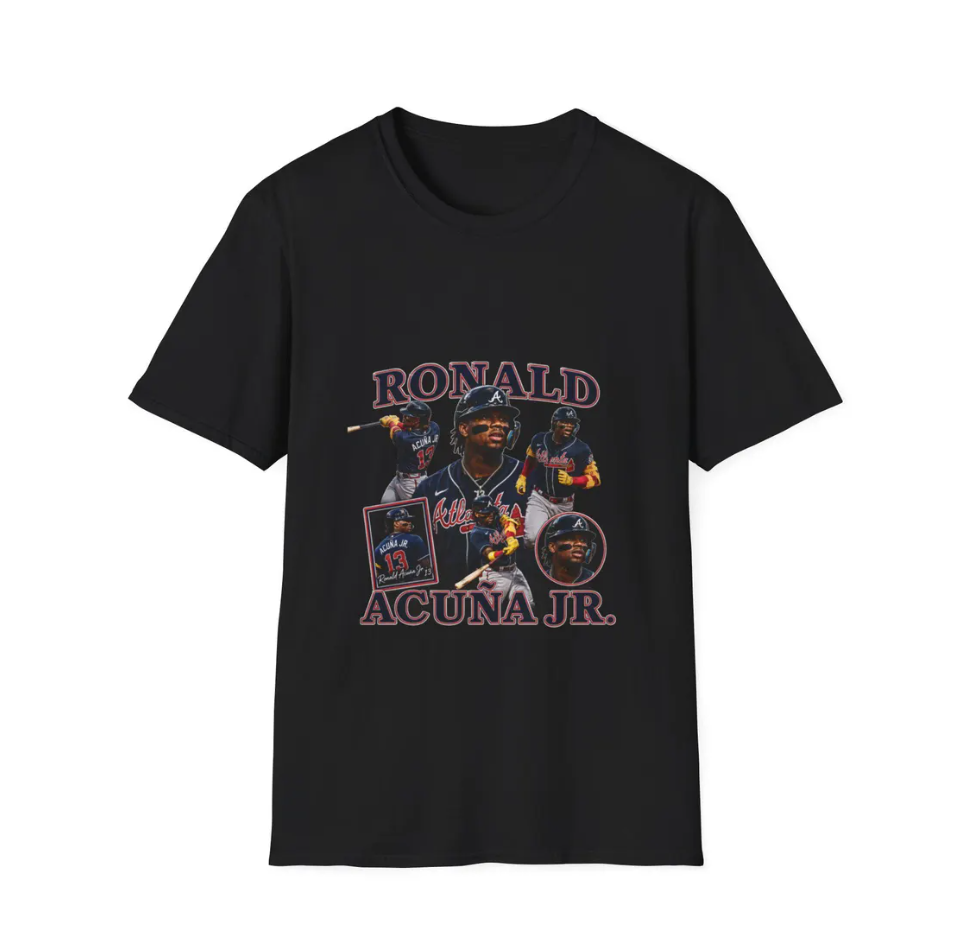 Ronald Acuña Jr Baseball Player T-Shirt MLB Outfielder Jersey Tribute