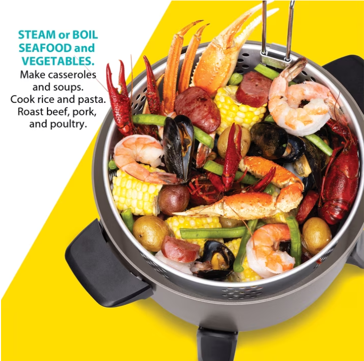 Presto Big Kettle Ceramic Deep Fryer/Multi-Cooker