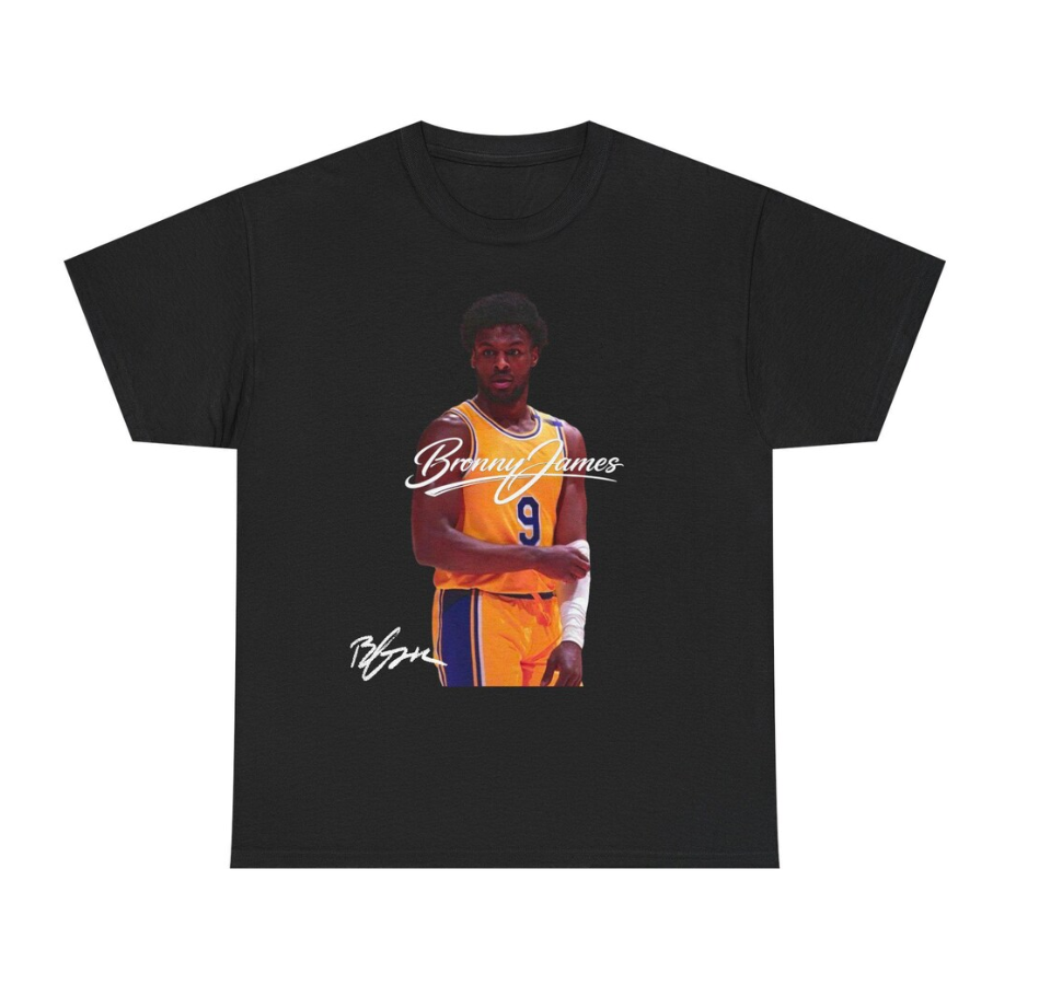 Bronny James Los Angeles T Shirt Basketball Graphic Tee
