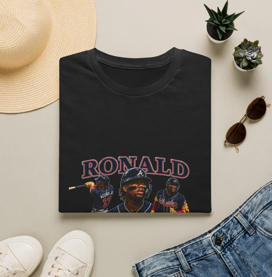 Ronald Acuña Jr Baseball Player T-Shirt MLB Outfielder Jersey Tribute