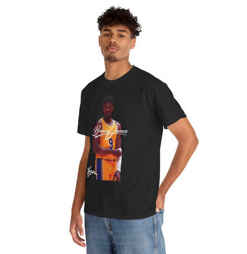 Bronny James Los Angeles T Shirt Basketball Graphic Tee