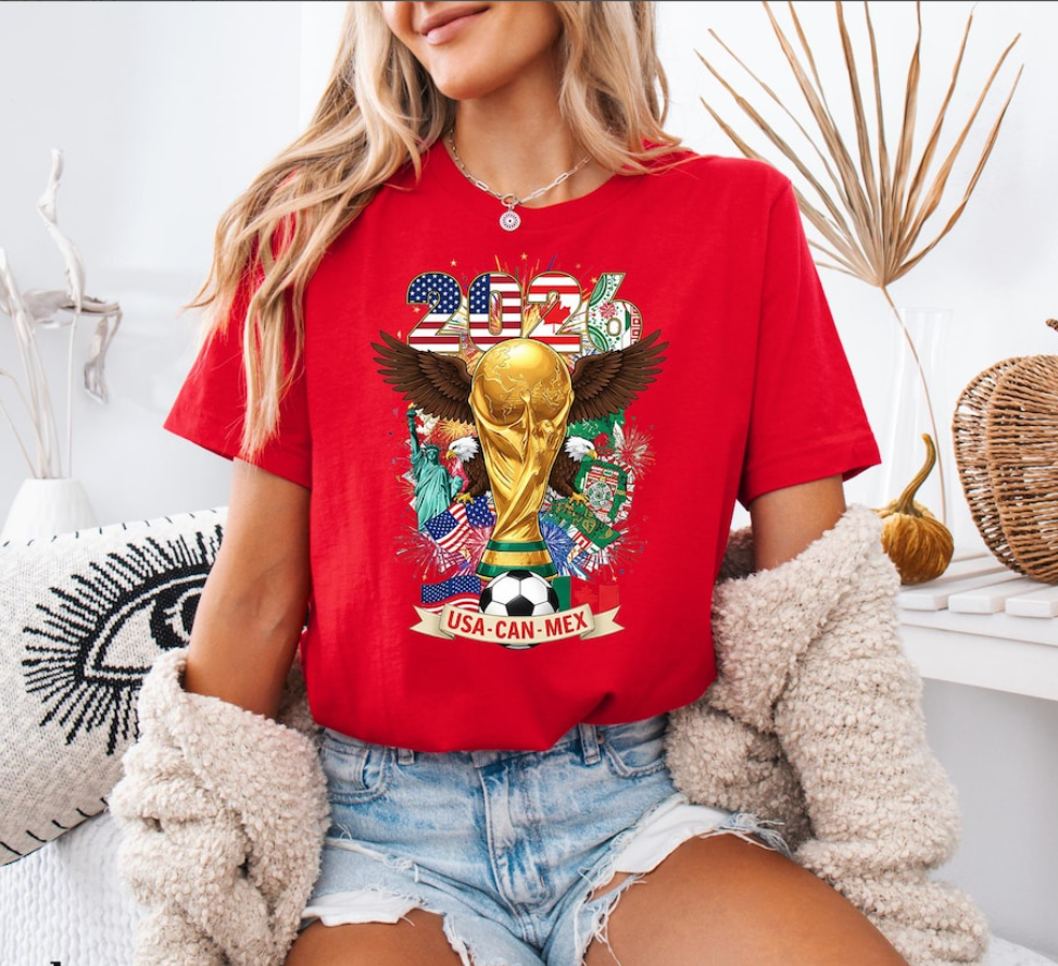 USA Canada Mexico Tee , International Football Tee, Football Fan Gift, World Soccer 2026 Shirt, Championship 2026, Sport Fan Tee