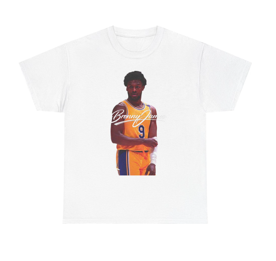 Bronny James Los Angeles T Shirt Basketball Graphic Tee