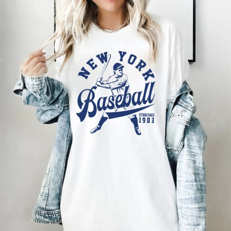 New York Baseball Vintage Est 1903 Comfort Color Unisex Tshirt, New York Baseball Gameday Shirt, NYC Sports Shirt, American Baseball Tee