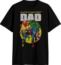 Earth's Mightiest Dad T-shirt Superhero Graphic Tee Gift