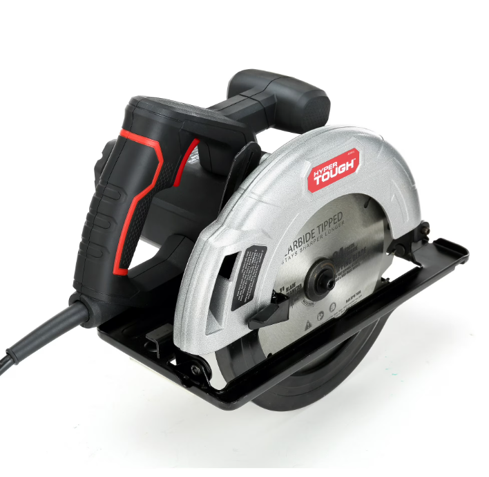 Hyper Tough 12 Amp 7-1/4 Inch Corded Circular Saw with Steel Shoe and Adjustable Bevel
