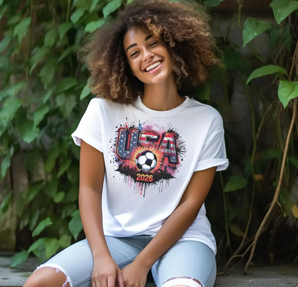 World Cup Shirt, USA World Cup Shirt, 2026 Fifa World Cup, Soccer, Futbol, Football 100% Cotton Unisex Tee