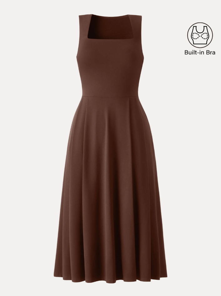 The Anytime Little Black Bra Dress with Pockets
