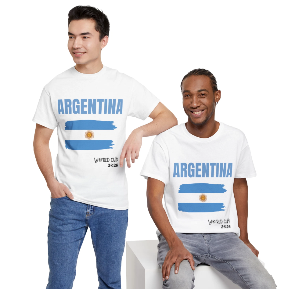 Argentina World Cup 2026 Soccer T‑Shirt Argentine Football Supporter Tee Unisex