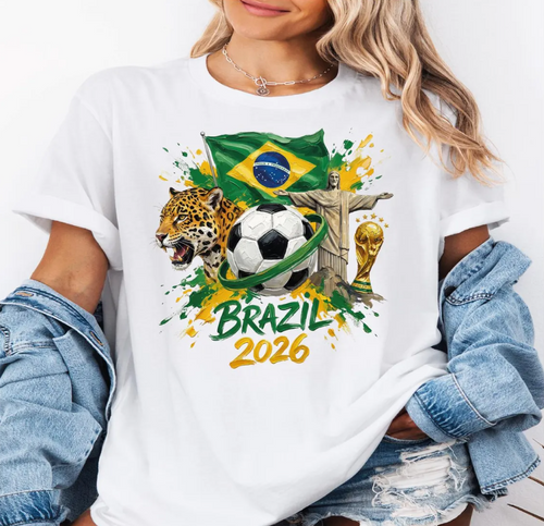 Brazil 2026 World Cup Shirt Soccer T Shirt Brazil Football Jersey Brazilian Fan Tee Futbol Graphic Shirt Trending Gift For Men Women