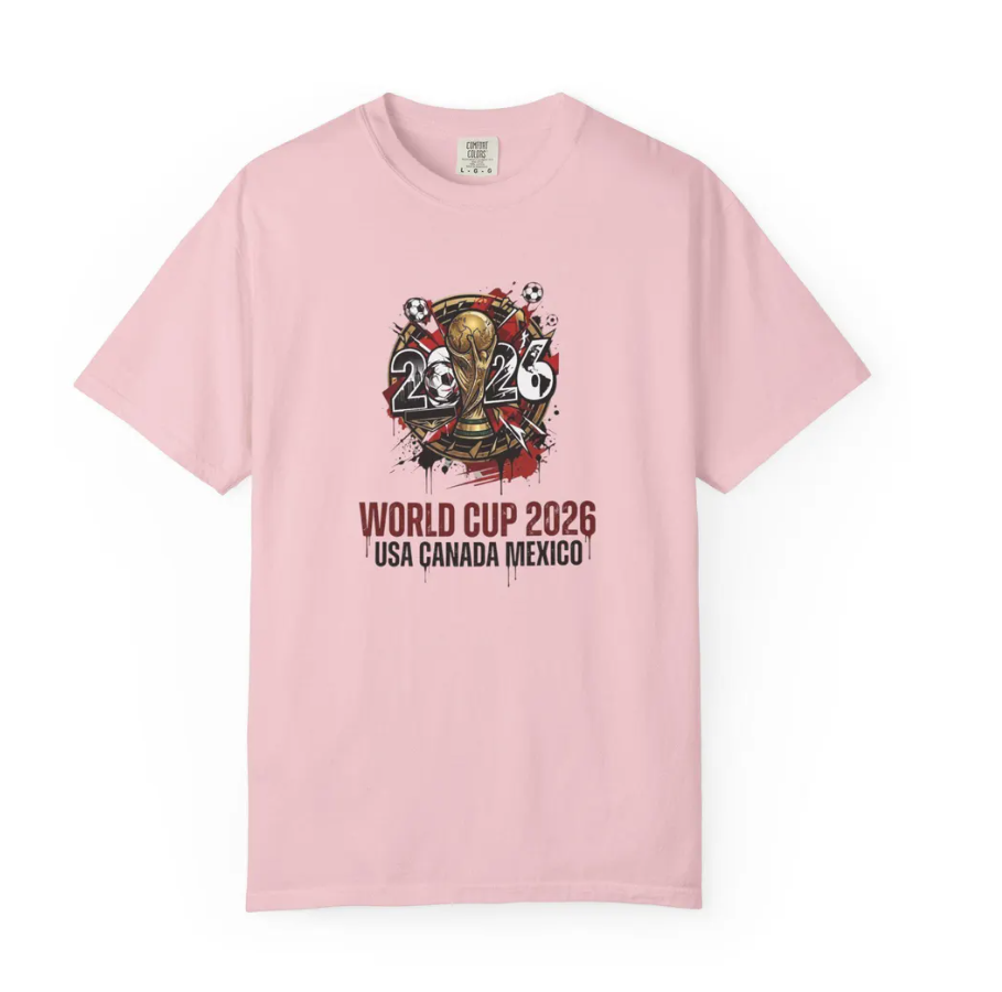 World Cup 2026 Trophy Illustration T-Shirt | USA Canada Mexico