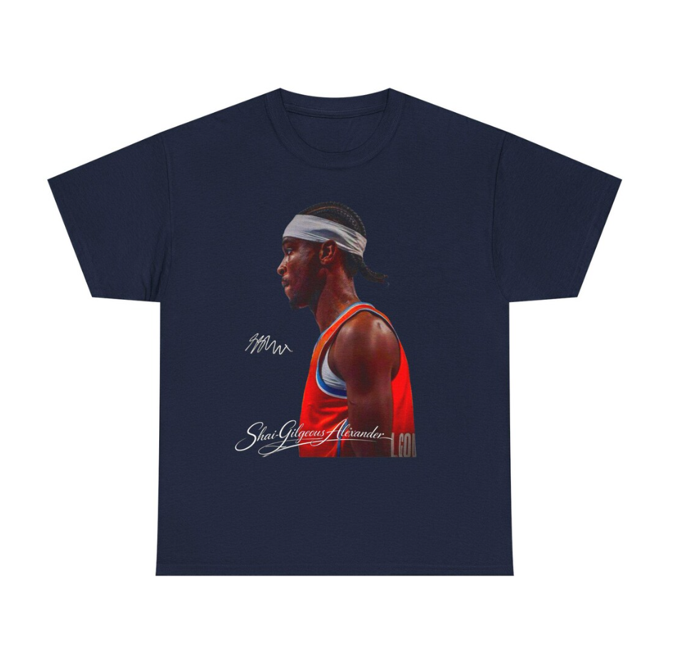Shai Gilgeous Alexander OKC T Shirt Autograph Player Graphic Tee