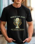 World Cup 2026 Trophy Illustration T-Shirt | USA Canada Mexico