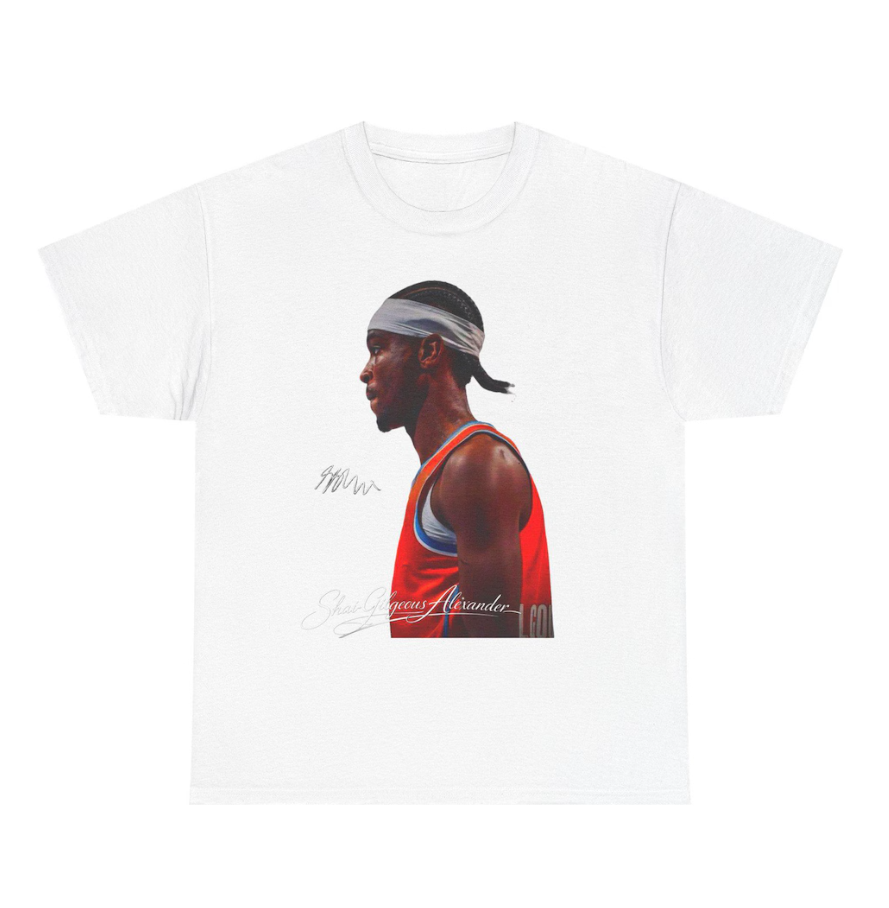 Shai Gilgeous Alexander OKC T Shirt Autograph Player Graphic Tee