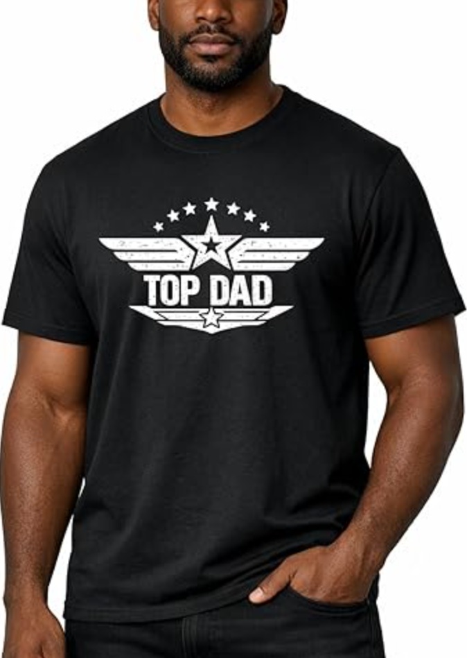 Mens Father's Day Shirt, Happy Father Day Top Dad Tee, Soft Combed Cotton Spandex