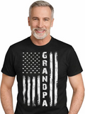 Grandpa Papa T Shirt for Men for Grandpa from Grandkids – Funny Patriotic USA Flag Shirt