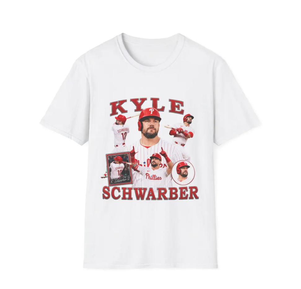 Kyle Schwarber Baseball Collage T-Shirt Phillies Fan Shirt