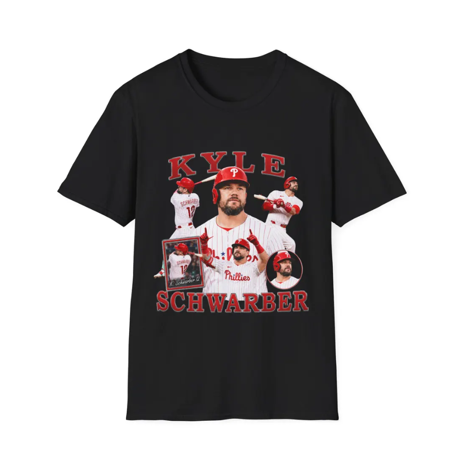 Kyle Schwarber Baseball Collage T-Shirt Phillies Fan Shirt