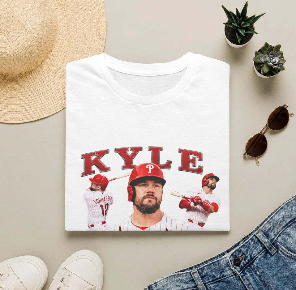 Kyle Schwarber Baseball Collage T-Shirt Phillies Fan Shirt