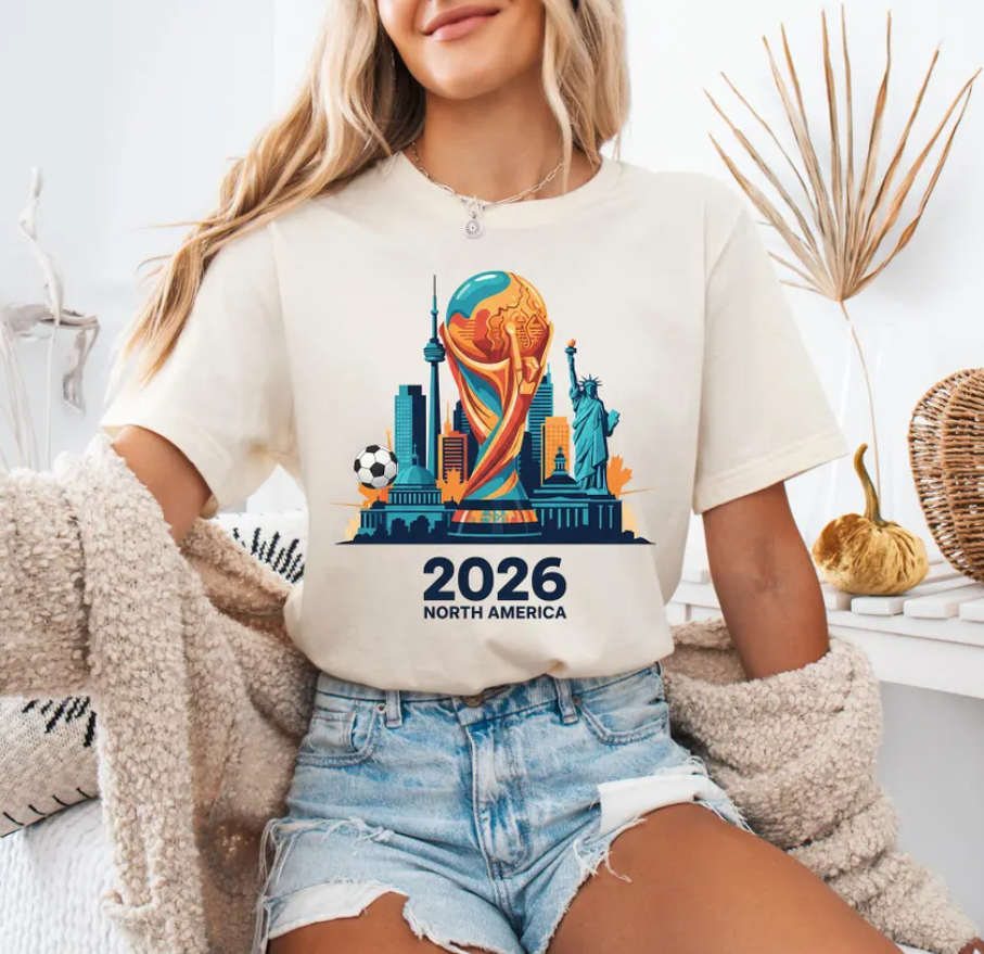 2026 Global Soccer North America T-Shirt, USA Canada Mexico T-Shirt, 2026 World USA Custom T-Shirt, Soccer Fan Tee, world football 2026