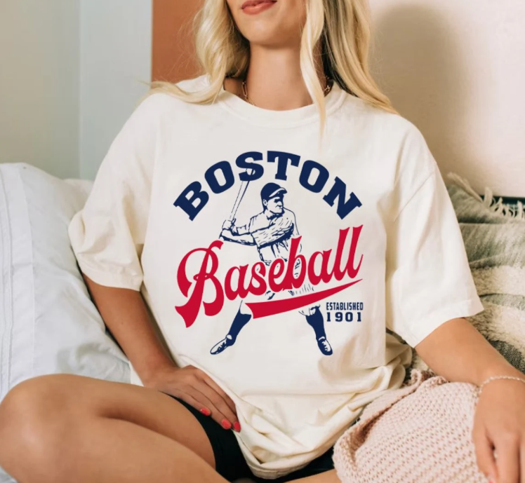 Boston Baseball Vintage Est 1901 Comfort Color Unisex Tshirt, Boston Baseball Gameday Shirt, Boston Sports Shirt, American Baseball Tee