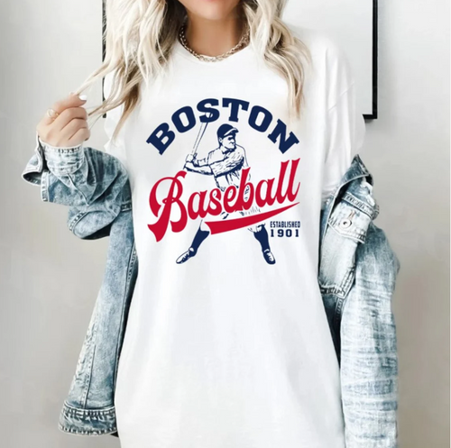 Boston Baseball Vintage Est 1901 Comfort Color Unisex Tshirt, Boston Baseball Gameday Shirt, Boston Sports Shirt, American Baseball Tee