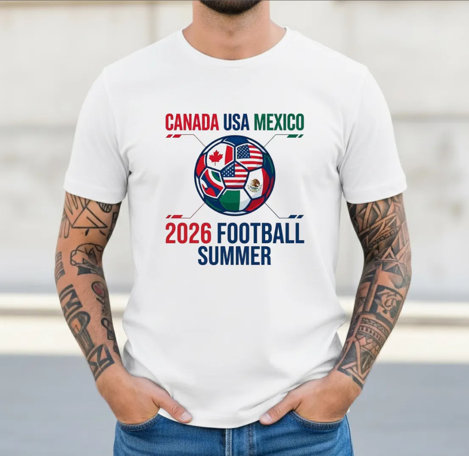 2026 Football Summer Shirt, Canada Mexico USA Tee , Global Soccer 2026, Football Fan Gift, International Football Tee, Sport Fan Tee