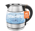 Chefman Rapid Boil 1.2L Electric Tea Kettle with Removable Lid - Stainless Steel