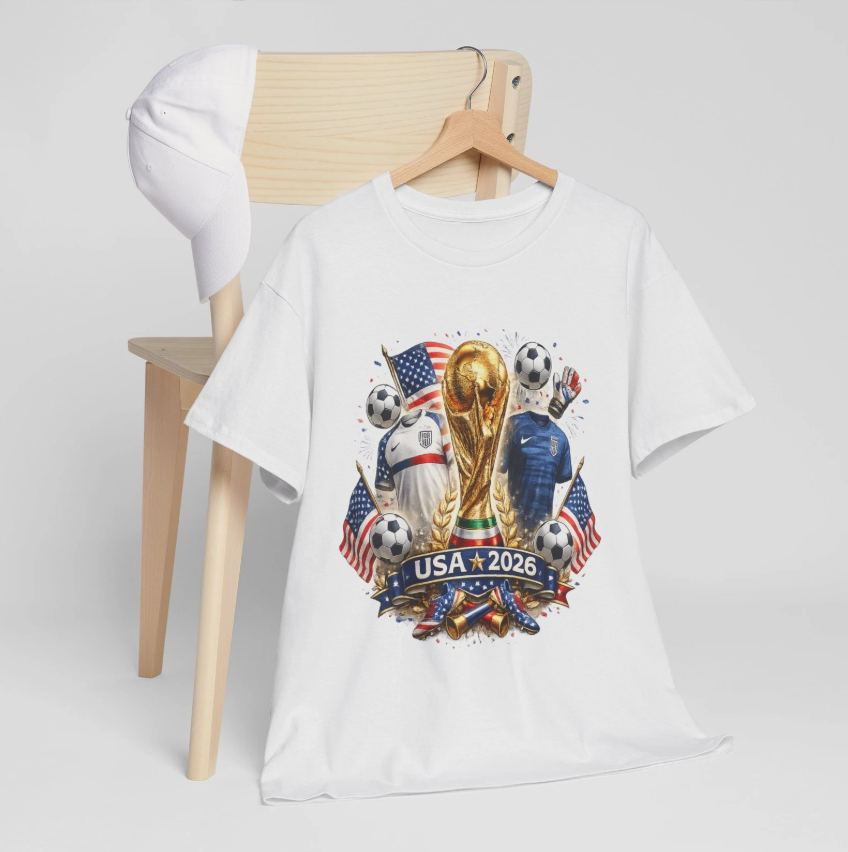 USA Soccer Shirt 2026 World Cup Fan Tee American Flag Football supporters USA