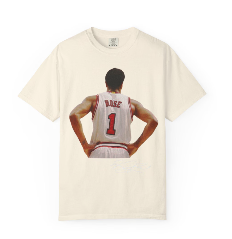 Derrick Rose Chicago T Shirt Autograph Edition Basketball LEGEND