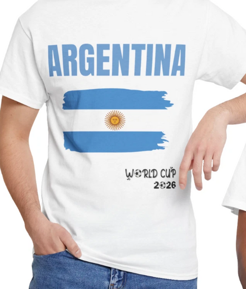 Argentina World Cup 2026 Soccer T‑Shirt Argentine Football Supporter Tee Unisex