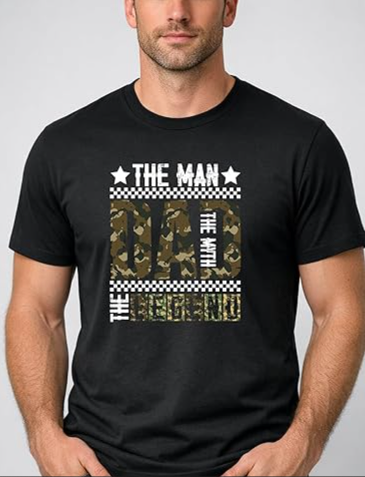 Mens Father's Day Shirt, Happy Father Day Top Dad Tee, Soft Combed Cotton Spandex (Copy)