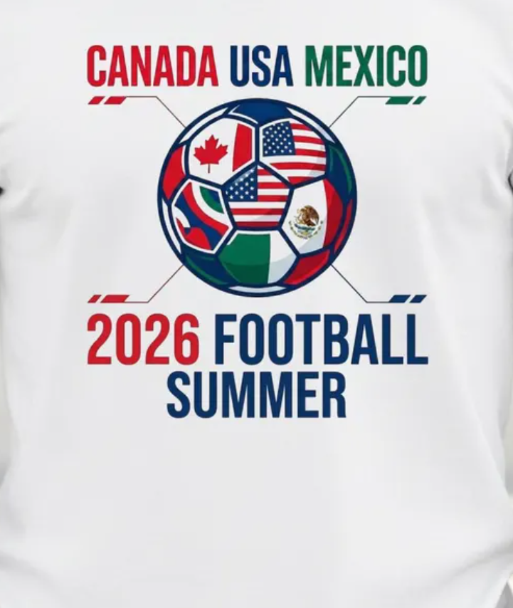 2026 Football Summer Shirt, Canada Mexico USA Tee , Global Soccer 2026, Football Fan Gift, International Football Tee, Sport Fan Tee