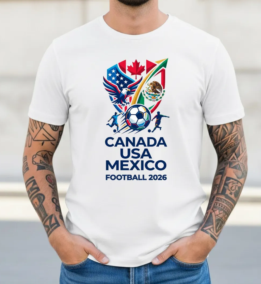 World Football 2026 Shirt, Canada Mexico USA Tee , Soccer Fan Shirt, Football Fan Gift, Soccer 2026 Shirt, 2026 Football Fan Shirt