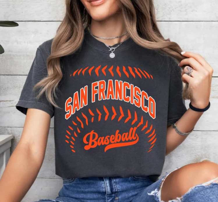 San Francisco Baseball Vintage Minimalist Style Comfort Color Unisex Tshirt, San Francisco Baseball Gameday Retro 90s Tee, SF Sports Shirt