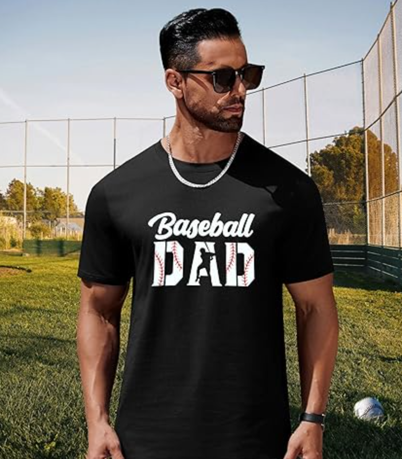 Game Day Shirt for Men: Funny Baseball Season Shirts Baseball Dad Tee Game Day Vibes Short Sleeve Tops