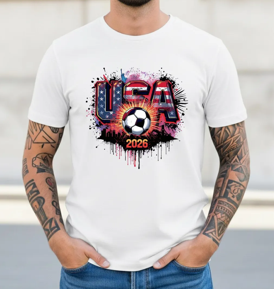 USA Soccer T-Shirt 2026 | United States Football Fan Tee | American Bald Eagle Art Shirt | Global Soccer 2026 USA Gift, Team USA Fan Apparel