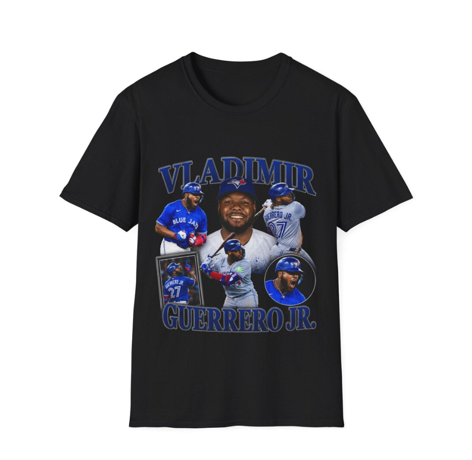 Vladimir Guerrero Baseball Collage T-Shirt Vintage MLB Player Design