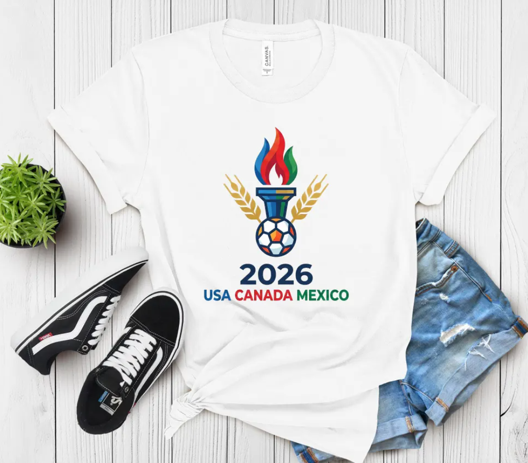 USA Canada Mexico Tee , International Football Tee, Football Fan Gift, World Soccer 2026 Shirt, Championship 2026, Sport Fan Tee