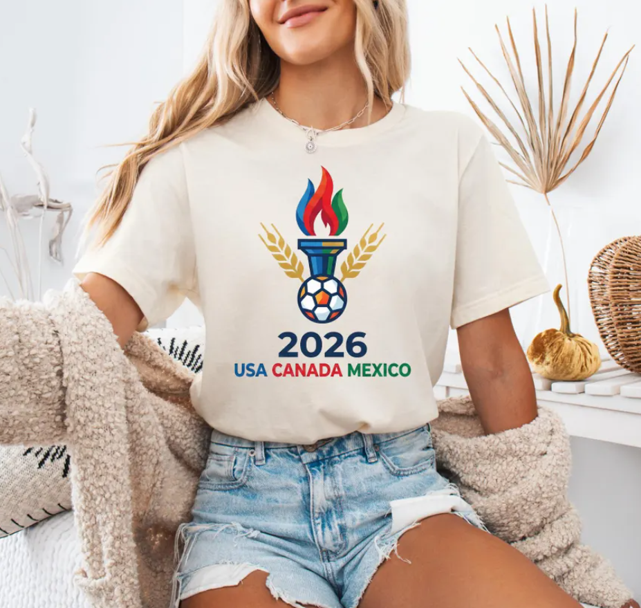 USA Canada Mexico Tee , International Football Tee, Football Fan Gift, World Soccer 2026 Shirt, Championship 2026, Sport Fan Tee