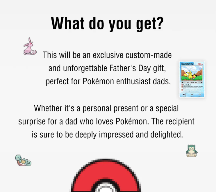 Personalized Pokemon Card From Photo Custom Father's Day Holo Card, Birthday Anniversary Gift