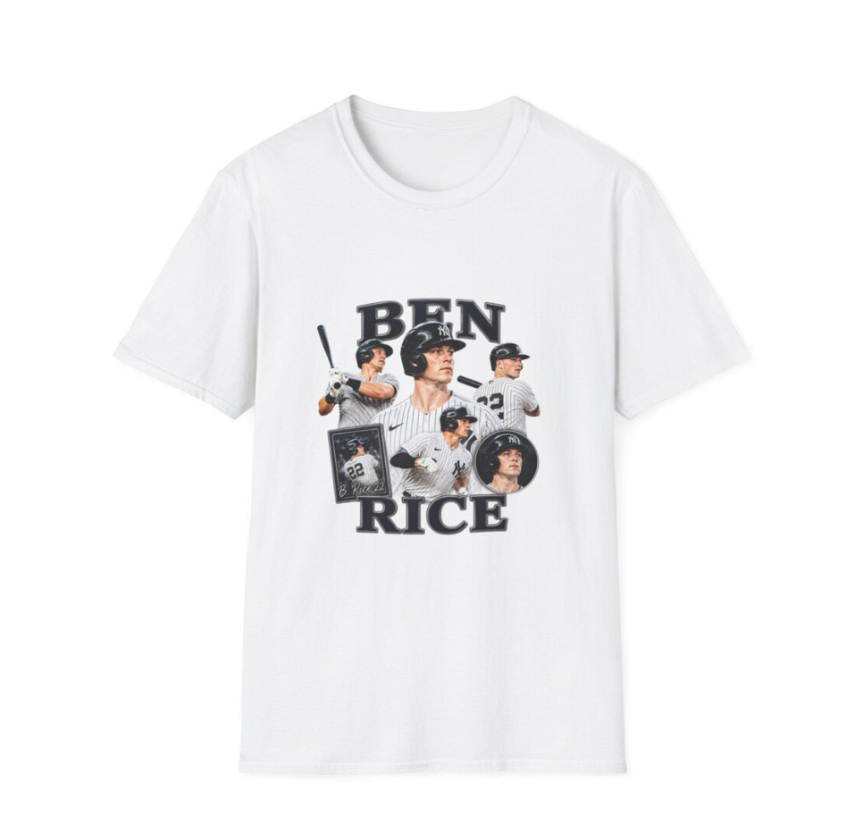 Ben Rice baseball collage T-Shirt player name tee, sports team design, NY Yankees shirt