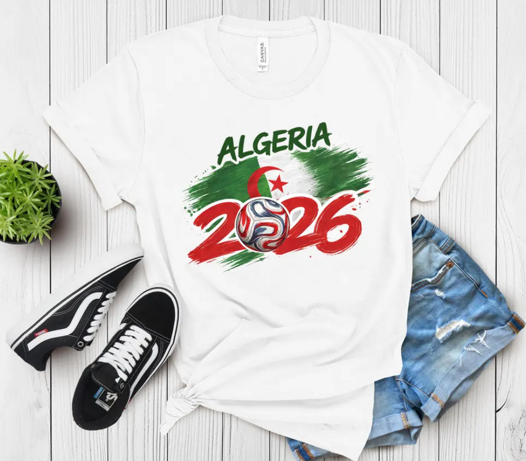 Algeria 2026 Soccer Shirt, Global Soccer 2026 Algeria T-shirt, Les Fennecs Fan Gift, Algeria Flag Football Tee, Algerian Pride, Soccer Lover