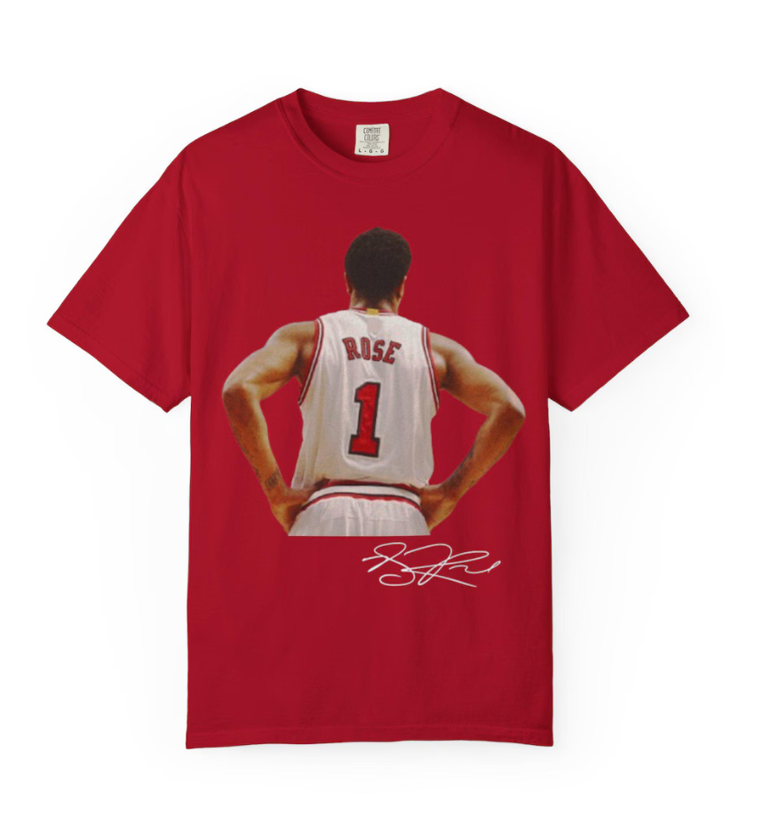 Derrick Rose Chicago T Shirt Autograph Edition Basketball LEGEND