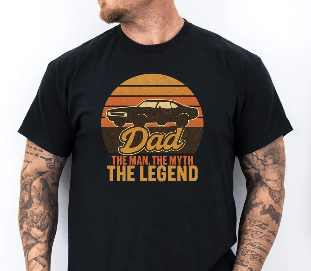 Dad The Man The Myth The Legend Shirt | Vintage Muscle Car Father’s Day Tee