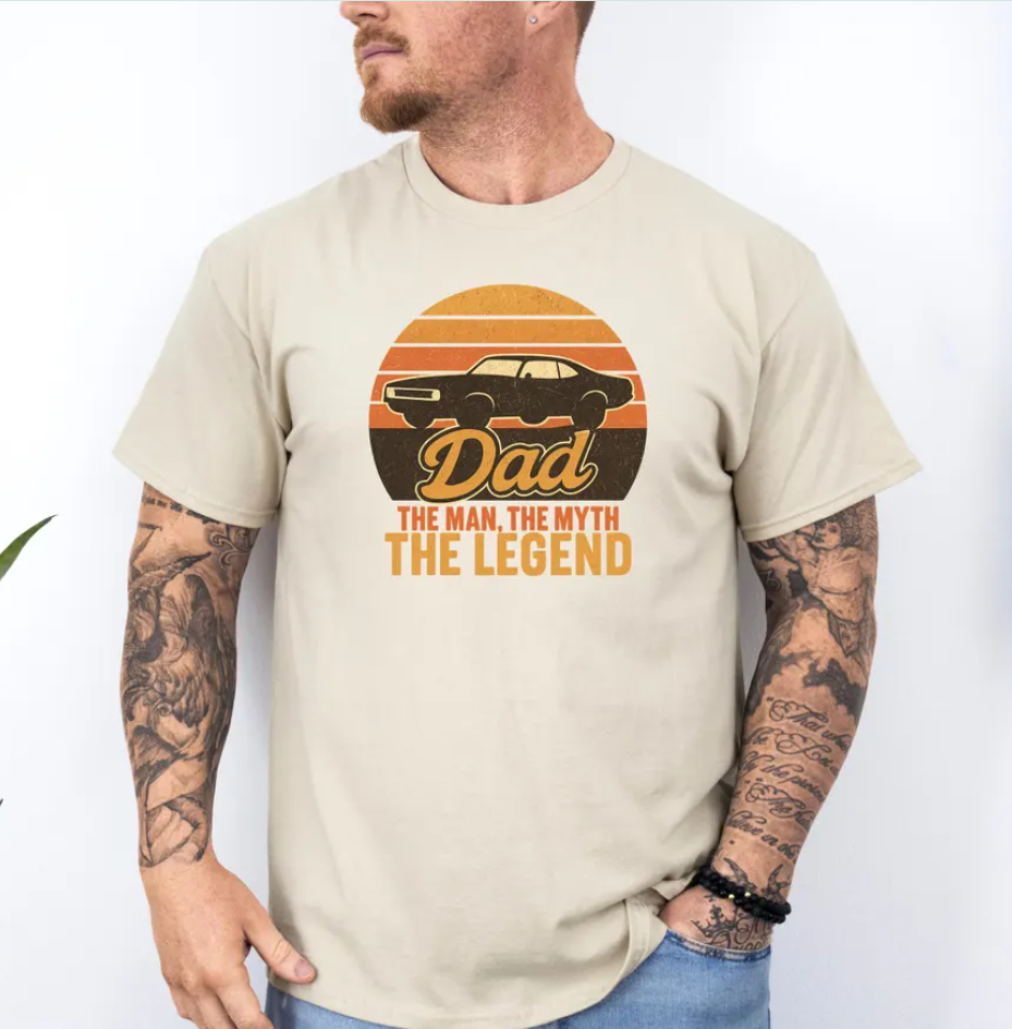 Dad The Man The Myth The Legend Shirt | Vintage Muscle Car Father’s Day Tee