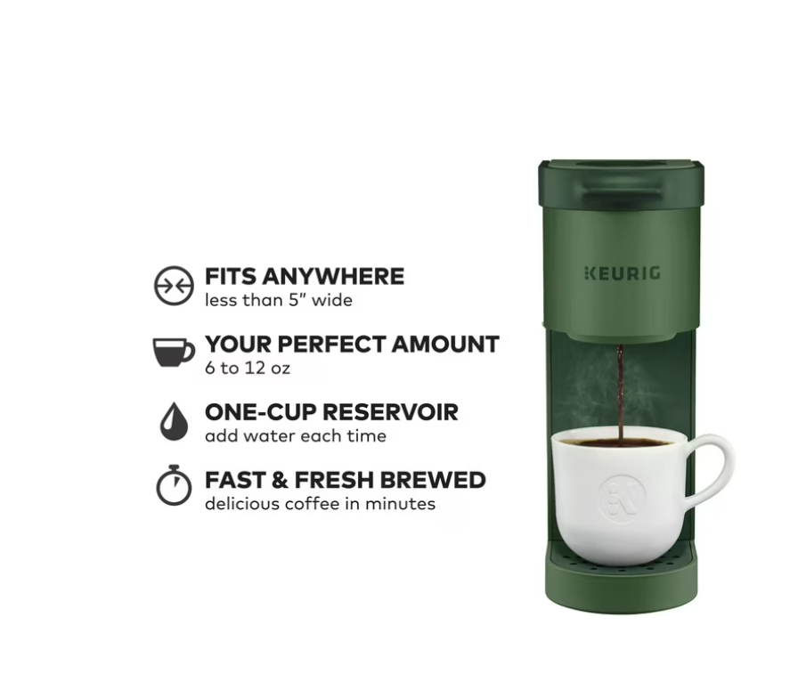 Keurig K-Mini Single Serve K-Cup Pod Coffee Maker, Evergreen