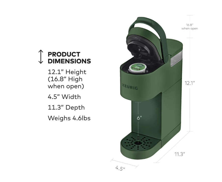 Keurig K-Mini Single Serve K-Cup Pod Coffee Maker, Evergreen