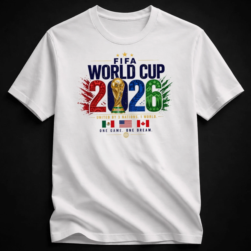 Fifa World Cup 2026 T-Shirt Soccer Graphic Tee USA Football Fan