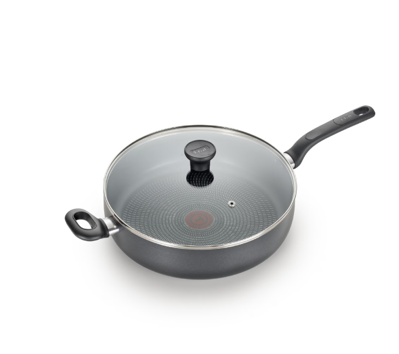 T-fal Easy Care Nonstick Cookware, Jumbo Cooker, 5 Quart, Grey